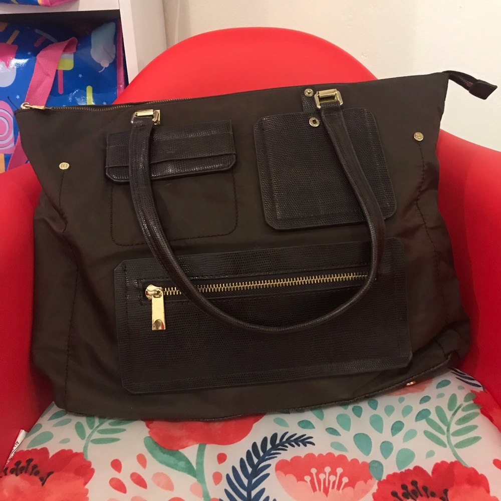 Classic Brown color Purse with gold details